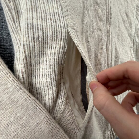 Mountain Hardwear Jacket Women Beige Full Zip Hooded Medium Wool Blend Pockets - Picture 8 of 13